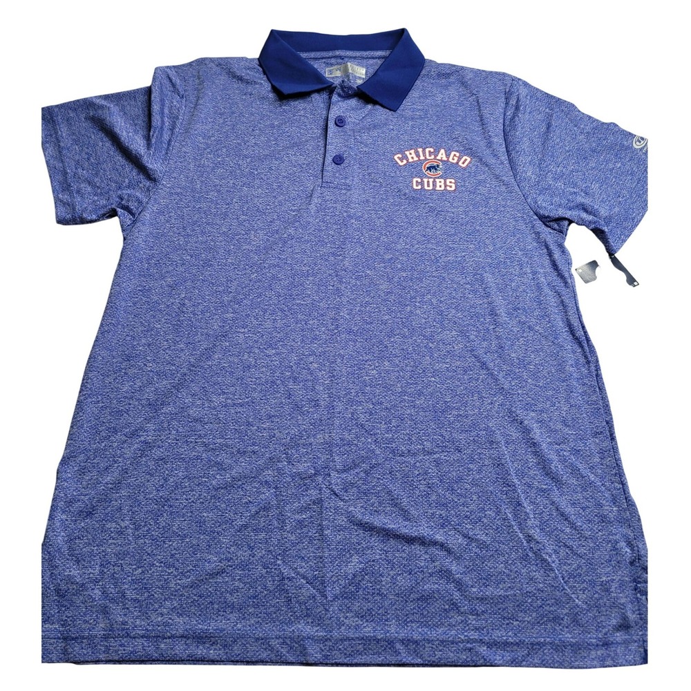 NWT MLB Genuine Merchandise Chicago Cubs Blue Polo Men's Large‎ Short Sleeve NEW